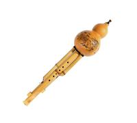 ZAMASS Hulusi Woodwind Instrument Playing Golden Zhu Hulusi 7-hole C/Bb/G/F Tuning Has Good Sound Quality(F)