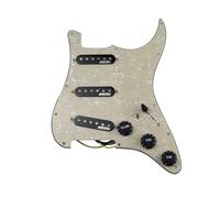 ZAMASS Loaded Prewired Pickguard Set 7-way Full-load Pre-wired PickguardSingle-coil Pickup Kit For ST SSS Electric Guitars(Pearl G)