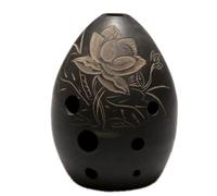 ZAMASS Ocarina Instrument Hand Polished Fired Ceramic Xun 8 Holes Ocarina Black Clay Xun Musical Instrument For Beginner(Style 1)