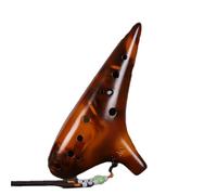 ZAMASS Ocarina Instrument Light Blowing 12-hole Ocarina Alto C AC Twelve-hole Ocarina National Musical Instrument(Brown)