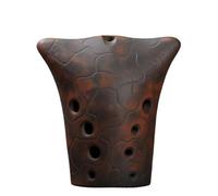 ZAMASS Ocarina Instrument Vintage 10 Holes Pottery Xun F Tone G TOne Double Cavity Ocarina Flute Professional Xun Music Instrument(F Left)