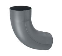 ZAMBELLI 100mm downpipe Bend 72 Degrees galvanised, one-Piece Folded Anthracite Pipe Bend high Corrosion Protection, Easy Installation Without Soldering