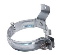 ZAMBELLI 100mm Pipe clamp downpipe clamp for Wooden Installation Silver Pipe Bracket with high Corrosion Protection, Easy Installation with Wooden Screws