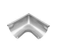 ZAMBELLI 105mm Gutter Angle 90 Degrees (External Angle) galvanised Silver Gutter Angle with External Bead for Half-Round Gutter, Without Soldering
