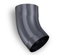 ZAMBELLI 80mm downpipe Bend 40 Degrees galvanised, one-piece Folded Anthracite Pipe Bend high Corrosion Protection, Easy Installation Without Soldering