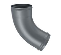 ZAMBELLI 80mm downpipe Bend 72 Degrees galvanised, with Bead Anthracite Pipe Bend high Corrosion Protection, Easy Installation Without Soldering