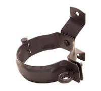 ZAMBELLI 80mm Pipe clamp downpipe clamp for Wood Installation Brown Pipe Bracket with high Corrosion Protection, Easy Installation with Wood Screws