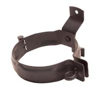 ZAMBELLI Pipe clamp downpipe clamp for Wood Installation Brown 100mm Pipe Bracket with high Corrosion Protection, Easy Installation with Wood Screws
