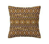 Zambia Decor Throw Pillow Covers,Tropical Animal Skin Folk,Soft Plush Double-Sided Couch Pillow Covers for Cushions Sofa Living Room Home Decor,Dark Brown 24 x 24 inch, IA-bzfx0118L480065a05