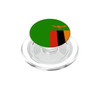 Zambia Flag Circle PopSockets PopGrip for MagSafe
