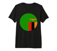 Zambia Flag Circle Premium T-Shirt
