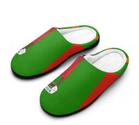 Zambia Flag Zambian Coat of Arms Comfy Women's Slippers Nonslip Indoor House Shoes 9-10（40-41）