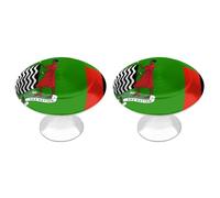 Zambia Flag Zambian Coat of Arms Drawer Pulls Handles Knobs Flat Black Cabinet Cup with Screw 2 Pack
