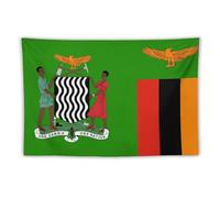 Zambia Flag Zambian Coat of Arms Tapestry for Bedroom Aesthetic Wall Tapestries Hanging Backdrop Home Decor