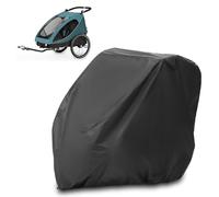 Zamboo Bicycle Trailer Cover for Kids, Universal (Compatible with Thule, Croozer, Tiggo and others) - Rain Cover with Pocket, Lock Opening and Foldable - Black