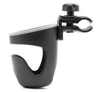 Zamboo Drinks Holder for Pushchairs & Buggies - Universal Use Non-Slip & Rubberised - Bottle Holder Accessories for Babies - Easy Assembly - Black/Grey