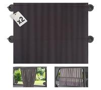 Zamboo Universal Car Window Sun Shade/Baby Sun Protection Shield with Curtain Drawstring / 68x 50cm - Grey (2 Pack)