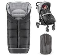 Zamboo Universal Footmuff for Pushchair, Pram Footmuff, Stroller Footmuff - Thermal Fleece Cosy Toes for Baby Buggy with Drawstring Hood and Storage Bag - Black