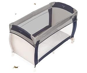 Zamboo Universal Mosquito Net for Travel Cot, Cot Bed, Playpen or Bassinet - Fine Mesh Insect Net for Baby, Toddler, Kids - Grey