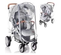 Zamboo Universal Rain Cover for Pram, Pushchair & Buggy with Zip | Transparent Stroller Rain Cover Universal Fit