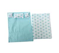 Zambuph 1 12 Dollhouse Miniature Bed Sheet Quilt And Soft Bedding Set With Comforter Pillows For Small Dolls Which Are Soft. Doll Bedding Accessories Set Is For Family, blue