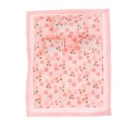 Zambuph 1 12 Dollhouse Miniature Bed Sheet Quilt And Soft Bedding Set With Comforter Pillows For Small Dolls Which Are Soft. Doll Bedding Accessories Set Is For Family, pink