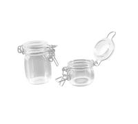 Zambuph 1/6 Scale Dolls House Miniature Storage Jar Adds Realism To Dollhouse Scenes In Charming Way Crafted Pp And Stainless Steel Dollhouse Furniture Storage Jar Miniature Decor, clear