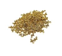 Zambuph 100pcs Vintage Filigree Hollow Cross Charms Jewelry DIY Making Elegant and Timeless Beads Mini, Antique Gold, 17x10mm