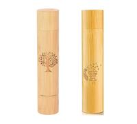 Zambuph 2pcs Urn Small Capacity Ash Scatter Tubes Tree Of Life Cross Flower Human Wood for Polished Finish, Easy to Humans, Set 1