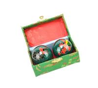 Zambuph 2piece Elegant Baoding Balls for Finger Pain Relief Reliable Stress Buster Chinese Baoding Balls with Box Relaxation, Green