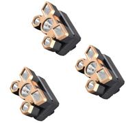 Zambuph 3Pcs Led Fishing -Mounted Flashlight lamp Lantern Sturdy Camping Waterproof Powerful Work Hiking Searchlight, Gold