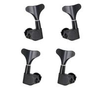 Zambuph 4pack/lot Reliable Bass Tuners Easy Installation And Smooth Tuning Alloy Guitar String Pegs Anti-corrosion Alloy Made, Black, 2 left 2 right
