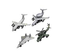 Zambuph 4x Alloy Diecast Metal Jet Plane Pullback Mechanism Fighter Toys Durable and Stylish Military Air, Painting