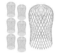 Zambuph 6pcs/Set Gutter Guards Aluminum Expandable Downspout Filter Guard Metal Leafs Filter Gutter Guards Leafs