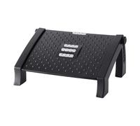 Zambuph Adjustable Foot Rest Improved Posture Solemassage Thicken Plastic for Work Enhanced Comfort and Support Desk Footrest, Black, Upgraded