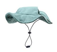 Zambuph Adjustable Pet Baseball Hat Cap Dogs With Ear Holes For Safety And Style During Outdoor Adventures Adjustable Drawstring Dog Hats Is Made Of Corduroy, Grreen, M