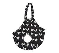 Zambuph And Easy To Pack Away. Easy To Pack Away Chicken Harness Portable And Versatile Chicken Companion Carrier Sling Holder Purse Sling, Black, One size fits all