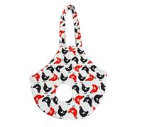 Zambuph And Easy To Pack Away. Easy To Pack Away Chicken Harness Portable And Versatile Chicken Companion Carrier Sling Holder Purse Sling, Red and Black, One size fits all