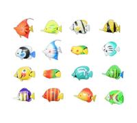 Zambuph Artificial Fishes Ornament Aquarium Tank Decor Distinctive Color Palette Mimicking Real Fishes Increasing Tank Interest Simulated Ornaments Small Figurines