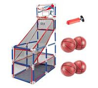 Zambuph Basketball Backboard Hoop Kit Indoor Game Mini Kids Sports Adjustable Height Arcade Fun Development Birthday Gift Kids Basketball Hoop Kits Birthday Gift Boys Toys , 4 Balls