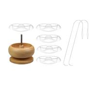 Zambuph Bead Bowl Wooden Bead Stringing Kit Combination for Jewelry Projects Offering Effortless Stringing and Crafting Solutions Arts Crafts Holder DIY Crafting Project Kit