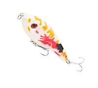 Zambuph Big Fish Bait Popper Fishing Lure 18cm 55g Coating Crankbait ABS Plastic Quickly Sink Wobblers Jigging Tackle Pike Bass, White orange stripe