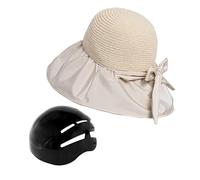 Zambuph Bike Helmet Hat Shaped Helmet Surf Bucket Hat For Adults Stylish Shock Resistant Bicycle Safety Adult Bike Is Adjustable Shock Resistant Commuting Work Travel, Beige, 56cm-58cm
