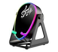 Zambuph Bluetooth Speaker With Sensor Phone Stand Wireless Charging For Home Office Desk 360 ° Adjustable Bracket With Lighting Smart Sensor Speaker Phone, black