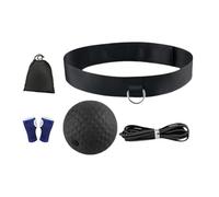 Zambuph Boxing Ball Headband Set For Kids Adults Adjustable Head Band Fun Exercise While Developing Hand Eye Coordination Skills Adjustable Head Band Boxing Ball Game Exercise, Black, 43x3cm