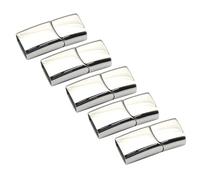 Zambuph Bracelets Connector End Clasp Durable Stainless Steel Clasp Snaps Clasps Smooth Touches Various Uses Shiny Golden Jewelry Findings Making Accessories Part, Silver, 10x5mm