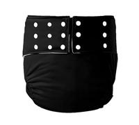 Zambuph Breathable Adult Diaper Washable Incontinence Pants Adjustable Leakproof Wraps Specifically Designed for Different Adult Sizes Cloth Diaper Cover Reusable Elastic Wraps, Black