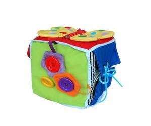 Zambuph Buckle Cube Preschool Learning Activity Toy Unique Soft Blocks Encouraging Kids To Learn Dress Skills With Fun Interactive Features Soft Blocks With Clothes Buckle Zipper Tie Shoe