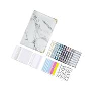 Zambuph Budgeting Notebook Binder with Label Stickers for Cash Bills Expense Saving Money Envelopes, White