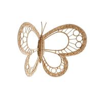 Zambuph Butterfly Art Wall Decor Bohemian Craft Wall Hanging Sculpture Bedroom Rattan Garland Rustic Rattan Wreath Minimalist Butterfly Decor Bohemian Craft